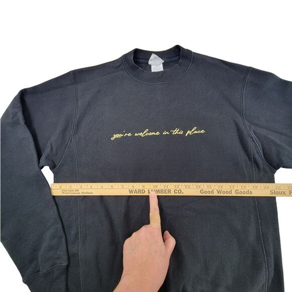 Champion Reverse Weave Womens Small Black Pullover Unity Peace Harmony Oneness - Picture 6 of 8